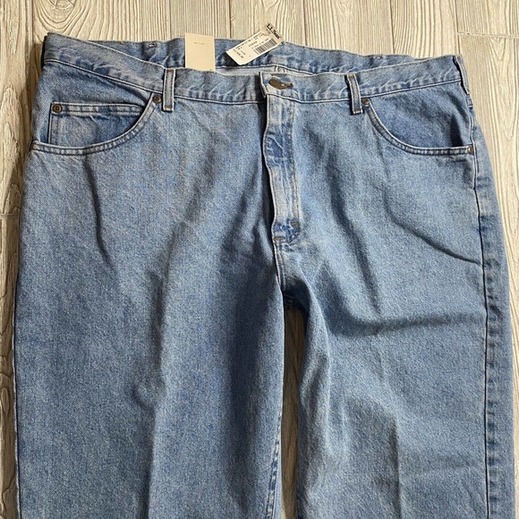 LL Bean Double L Faded Denim Jeans Mens 46x30 Light Wash Relaxed NWT NOS - Picture 1 of 11